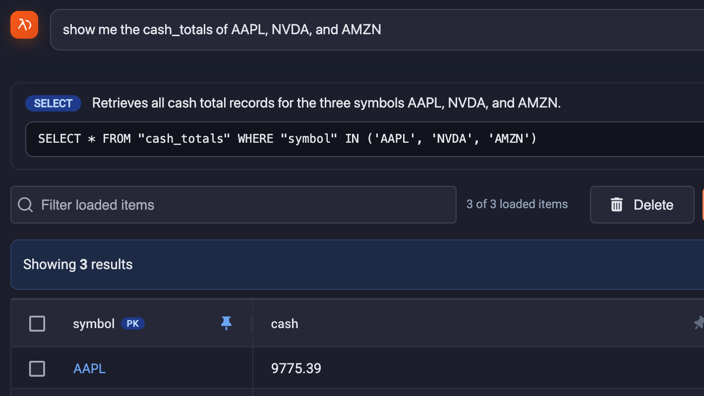 Plain-English request translated into a SELECT query